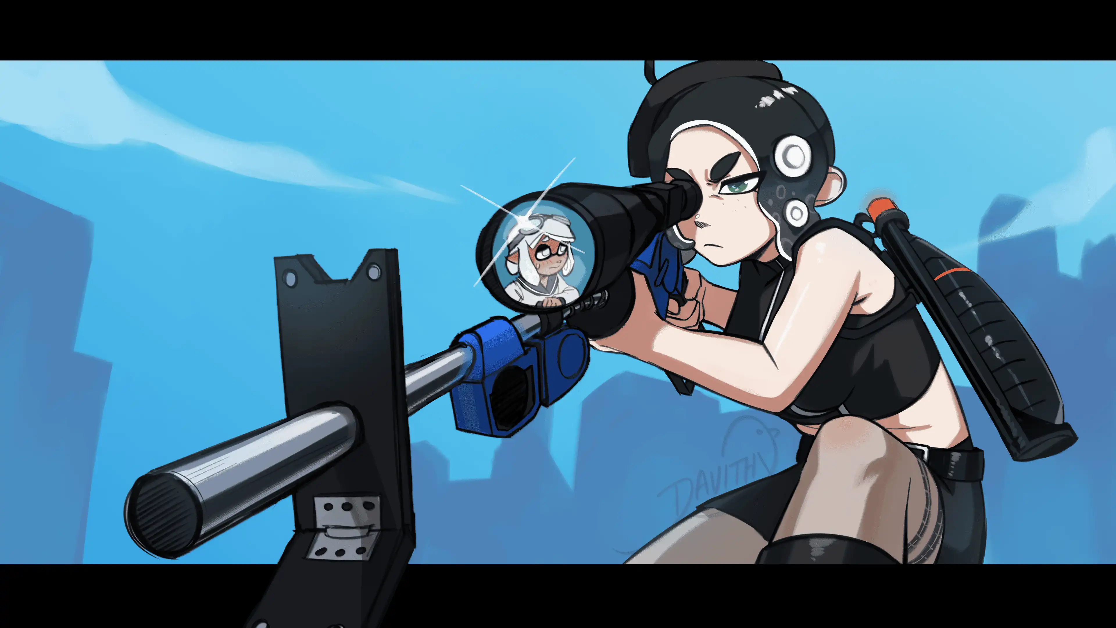 Drawing of fridaywave's splatoon characters